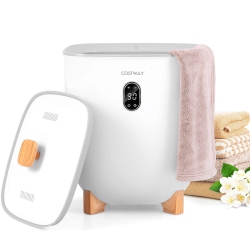 COSTWAY Towel Warmer for Bathroom With 2 Heat Levels Timer Auto Shut Off Towel Heater