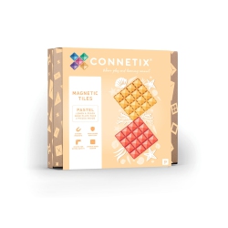 CONNETIX Pastel Base Plate Lemon & Pack, 2 Pieces In Peach