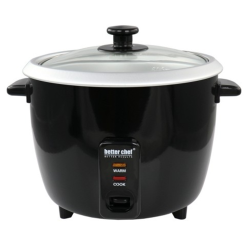 BETTER CHEF 8 Cup Automatic Rice Cooker In With Rice Paddle And Measuring Cup In Black
