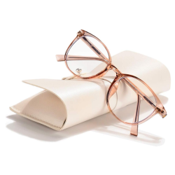 FONHCOO Light Blocking Glasses Women Men Computer Eyeglasses, Tr90 Fashion Round Transparent Anti Light Glasses \w Anti Eyestrain & Uv Glare For