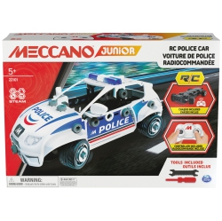 MECCANO Junior, Rc Police Car With Working Trunk And Real Tools, Toy Model Building Kit, Stem Toys for Kids Ages 5 And