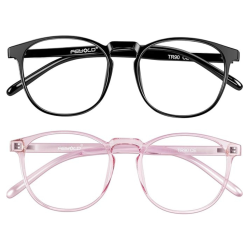 FEIYOLD Light Blocking Glasses Women/men for Computer Use, Lightweight Anti Eyestrain Gaming Glasses(2Pack) In Blue