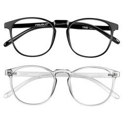 FEIYOLD Light Blocking Glasses Women/men for Computer Use, Lightweight Anti Eyestrain Gaming Glasses(2Pack) In Blue