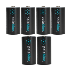 PALE BLUE EARTH Rechargeable C Batteries \w USB Charger By Pale Blue, Lithium Ion 1.5V 2800Mah, Fast Charging In Under 2 Hours, \w Led Charge