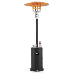COSTWAY 50, 000 Btu Patio Heater With Wheels Round Table Design & Stainless Steel Burner