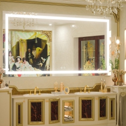 NIERBO 72 X 36 Inch Led Bathroom Mirror With Lights, Anti-Fog Dimmable Lighted Wall Mounted Vanity Mirror Master Modern Makeup