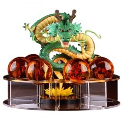SSH Action Figure Shenlong Mountain Resin Plating Pvc Anime Figures 7 Pieces Balls Crystal Ball Model Toys In Orange