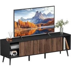 SONGMICS HOME 72 Inch Tv Stand, Toolless Assembly, Wire Management Minimalist Entertainment Center Console With 3 Adjustable Storage Compartments