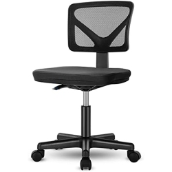 SVEN & SON Swivel Rolling Home Office Desk Chair Armless Low Chair-Back Mesh Task Chair