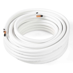 COSTWAY 50 Ft Air Conditioning Copper Tubing Hose Extension for Mini Split Ac Includes 1/4 Inch & 1/2 Inch O.d. Pipes