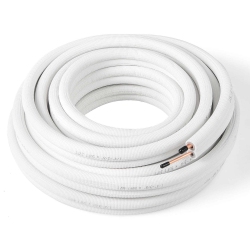 COSTWAY 50 Ft Air Conditioning Copper Tubing Hose Extension for Mini Split Ac Includes 1/4 Inch & 3/8 Inch O.d. Pipes