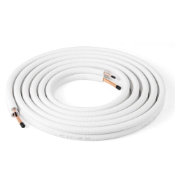 COSTWAY 25 Ft Air Conditioning Copper Tubing Hose Extension for Mini Split Ac Includes 1/4 Inch & 1/2 Inch O.d. Pipes