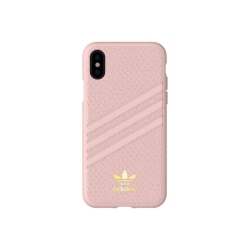 ADIDAS 3-Stripes Snap Case for Apple Iphone Xs And X - Snake / Gold In Pink