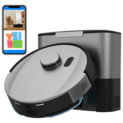 bObsweep UltraVision WiFi Connected Self-Empty Robot Vacuum & Mop - Stainless Steel - Only at Best Buy