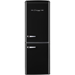 CLASSIC RETRO Unique Retro 22" 7 Cu. Ft. Bottom Freezer Refrigerator (Ugp-215L B Ac) - Midnight In Black