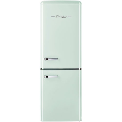 CLASSIC RETRO Unique Retro 22" 7 Cu. Ft. Bottom Freezer Refrigerator (Ugp-215L Lg Ac) - Summer Mint In Green