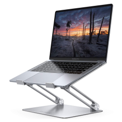 LAMICALL Adjustable Laptop Stand, Portable Laptop Riser, Aluminum Laptop Stand for Desk Foldable, Ergonomic Computer Notebook Stand Holder For