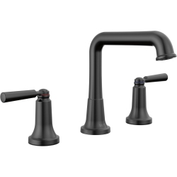 DELTA Faucet Saylor Matte Widespread Bathroom Faucet 3 Hole, Matte Bathroom Faucets, Bathroom Sink Faucet In Black