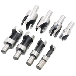 ISTAR 1 Set Of 8 Pieces Wood Plug Cutter Straight/tapered Claw Type Drill Bit Sets - 8 Pieces Wood Plug Cutter Drills