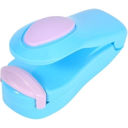 ISTAR Mini Heat Sealing Machine for Home Use, Handheld Mini Portable Sealing Machine Heat Sealer Stapler for Packing Home Use-(Blue)