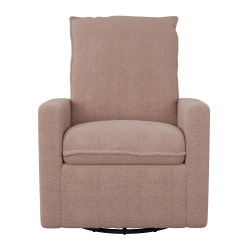 CORLIVING Upholstered Boucle Glider Recliner Chair, Modern Recliner Chair for Living Room, Bedroom In Pink