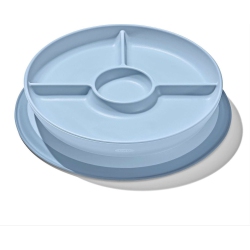 OXO Tot Stick & Stay Suction Divided Plate - Dusk