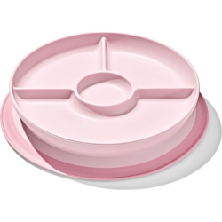 OXO Tot Stick & Stay Suction Divided Plate - Blossom
