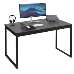 SVEN & SON 47" Modern Laptop Computer Desk Office Table PC Laptop Study Writing Desk In Black