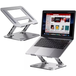 OMOTON Laptop Stand for Desk, Ergonomic Adjustable Computer Stand Aluminum Portable Desktop Laptop Riser Holder for Macbook Air Pro, Dell, HP And