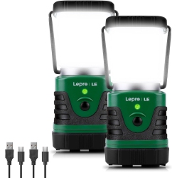 LEPRO Le Led Camping Lantern Rechargeable, 1000Lm, 4 Light Modes, Ip44 Waterproof, Perfect Lantern Flashlight for Hurricane Emergency, Hiking, Home