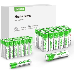 LEPRO 48 Pack Aa And Aaa Batteries Combo Pack, High-Performance Alkaline Batteries, Included 24 Double Aa Batteries & 24 Triple Aaa Batteries
