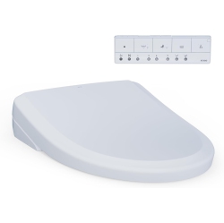 TOTO SW4734AT40#01 WASHLET+ Electronic Bidet Toilet Seat, Elongated, Cotton White