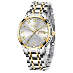 LIGE Mens Watches Fashion Waterproof Stainless Steel Analogue Quartz Watch Business Automatic Calendar Wrist Watch for Men In Multicolor