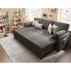SVEN & SON Sofa Bed- 2 In 1 Pull Out Couch Bed With Storage Chaise