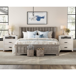 WAMPAT Tall Nightstand Set Of 2 With Drawers, 6 Drawer Bedside Table for Bedroom, End Tables With Chest Of Drawers for Living Room, Antique In White