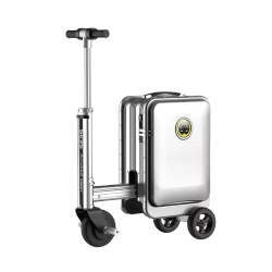 AIRWHEEL Se3S Smart Ride-On Luggage Suitcase (Bluetooth, USB, Removable Battery, Tsa-Approved) - In Silver