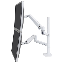 ERGOTRON Lx Dual Stacking Arm, Tall Pole for Multi-Monitor Mount - - (45-509-216) In White