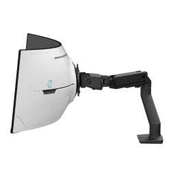 ERGOTRON Hx Desk Monitor Arm With Vhd Pivot for Extreme-Depth Curved Screens - Matte - (45-693-224) In Black