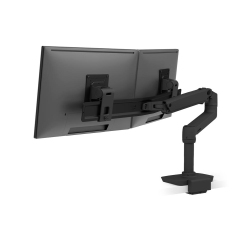 ERGOTRON Lx Desk Dual Direct Arm With Low-Profile Clamp - Matte - (45-627-224) In Black
