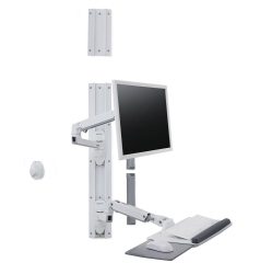 ERGOTRON Lx Wall Mount System Keyboard & Monitor Mount - - (45-551-216) In White
