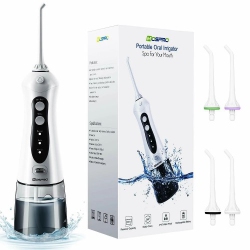 ALL YOU NEED Mospro Electric Water Flosser, Dental Oral Irrigator \w 4 Jet Tips, 3 Modes, 300Ml Water Tank, USB Rechargeable for Teeth, Gums, Braces