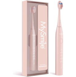 MYSMILE Dy156 Sonic Electric Toothbrush for Adults, Rechargeable Battery Toothbrush Portable \w 3 Brush Heads, 2 Mins 5 Modes Smart Timer, 45000Vpm