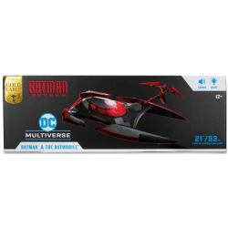 DC Multiverse Batman Beyond 7 Inch Scale Vehicle Figure Exclusive - Batman & Batmobile Label In Gold