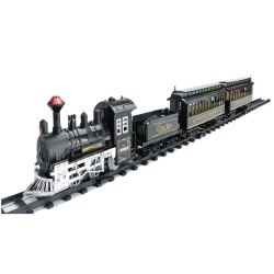 NORTHLIGHT 14-Piece Battery Operated Lighted And Animated Classic Train Set With Sound 10.5
