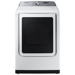 Samsung 7.4 Cu. Ft. Electric Steam Dryer (DVE52DG5505WAC) - White