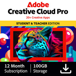 Adobe Creative Cloud Pro Student & Teacher Edition (PC/Mac) - 1 User - 1 Year - Digital Download