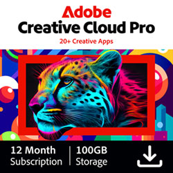 Adobe Creative Cloud Pro (PC/Mac) - 1 User - 1 Year - Digital Download