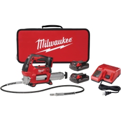MILWAUKEE 2646-22Ct M18 2-Spd Grease Gun Kit W/2 Cmpt Bat