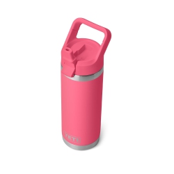 YETI Rambler 18 OZ Bottle, Vacuum Insulated, Stainless Steel With Straw Cap, Tropical In Pink
