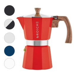 GROSCHE Milano Moka Stovetop Espresso Coffee Maker (Red, 6 Cup - 9.3 OZ)